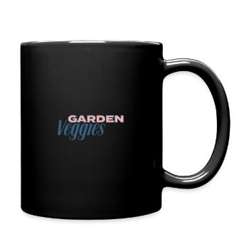 Garden Veggies lettering - Full Colour Mug - black - Right