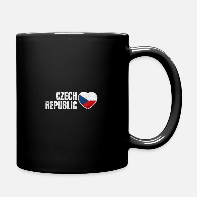 Tschechische Republik - Tasse einfarbig - Schwarz