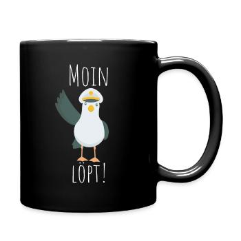 Moin Löpt - Tasse einfarbig - Schwarz - Rechts