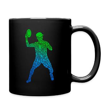 Discgolf Sport Disc Golf Scheibe Jungen Discgolfer - Tasse einfarbig - Schwarz - Rechts