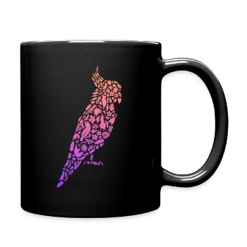 Gelbhaubenkakadu Kakadu Mädchen Vogel Papagei - Tasse einfarbig - Schwarz - Rechts
