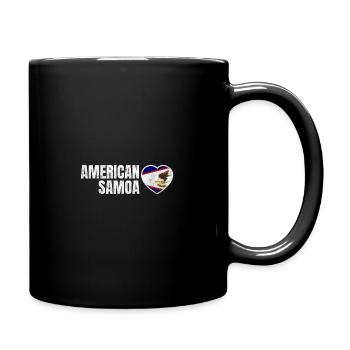 Amerikanisch-Samoa - Tasse einfarbig - Schwarz - Rechts