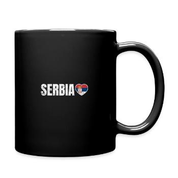Serbie - Mug uni - noir - Droite