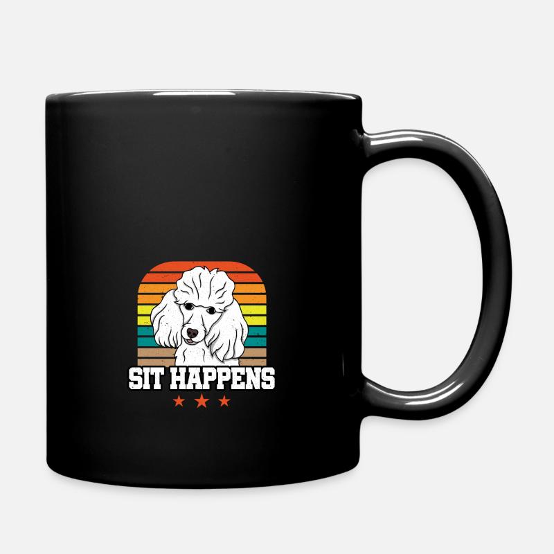 PUDEL sit happens - Full Colour Mug - black