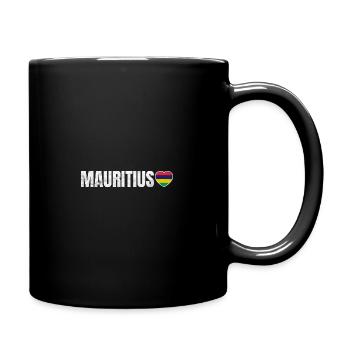 Mauritius - Tasse einfarbig - Schwarz - Rechts