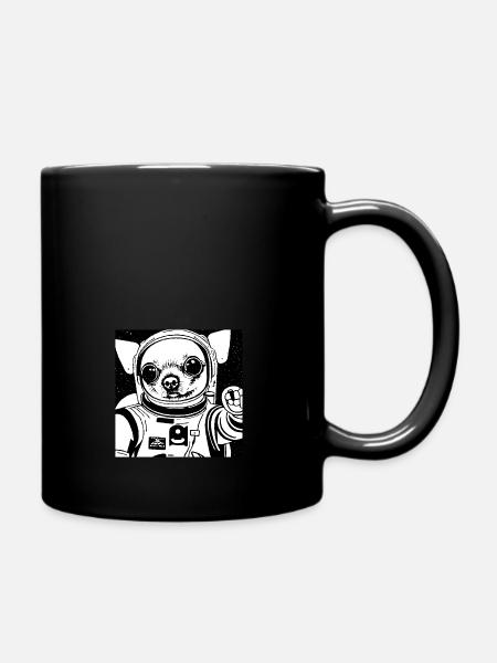 Chihuahua in Space - Tasse einfarbig - Schwarz