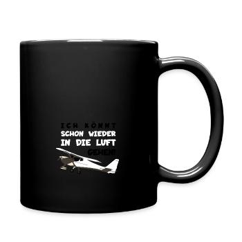 fk9 Flugzeug Pilot Flieger Ultraleichtflugzeug UL - Tasse einfarbig - Schwarz - Rechts