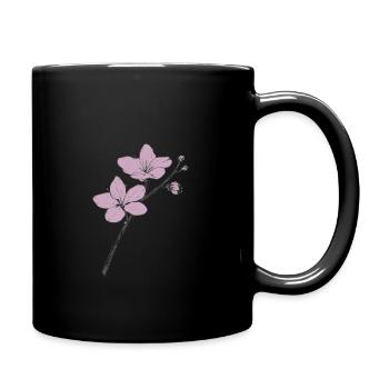 Cherry blossom - Full Colour Mug - black - Right