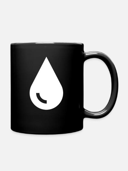 Der Tropfen - Tasse einfarbig - Schwarz