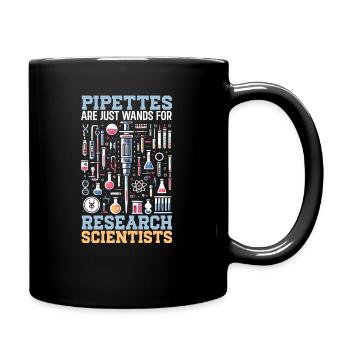 Lustiger Laborant Biotechnologe - Tasse einfarbig - Schwarz - Rechts