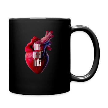 Love Never Fails - Full Colour Mug - black - Right