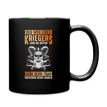 Wikinger Kämpfer Ehe Krieger Spruch Götter Frau Eh - Tasse einfarbig - Schwarz - Rechts
