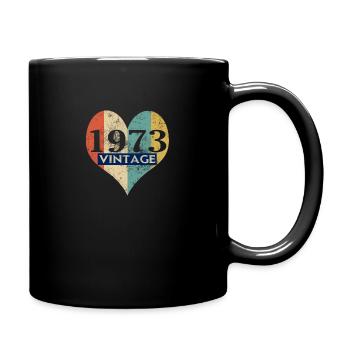 Weinlese 1973 Retro - Tasse einfarbig - Schwarz - Rechts
