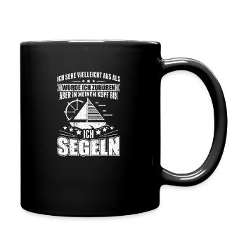 shirt voile marin de voile Voir From The - Mug uni - noir - Droite