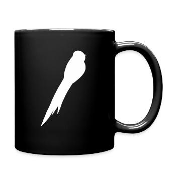 Vogel Falke Amsel Drossel Spatz Bussard Rabe - Tasse einfarbig - Schwarz - Rechts