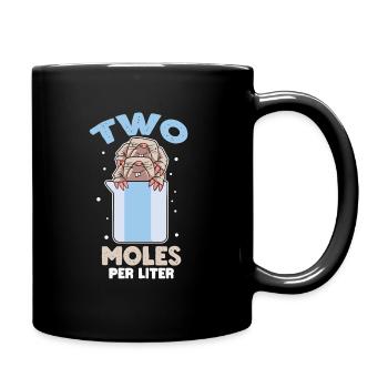 Funny Chemistry 2 Moles Per Liter - Tasse einfarbig - Schwarz - Rechts