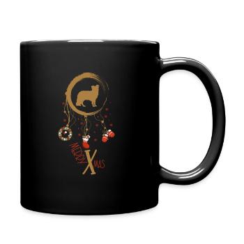 Border Collie Weihnachten Weihnachtstraumfänger - Tasse einfarbig - Schwarz - Rechts