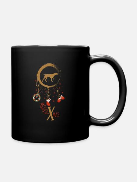 Pointer Weihnachten Weihnachtstraumfänger - Tasse einfarbig - Schwarz