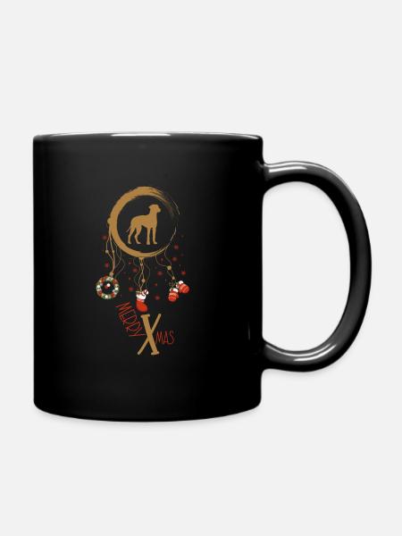 Rhodesian Ridgeback Weihnachten Weihnachtstraumfän - Tasse einfarbig - Schwarz