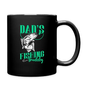 Angeln Angler Vater Sohn Dad's Fishing Buddy - Tasse einfarbig - Schwarz - Rechts