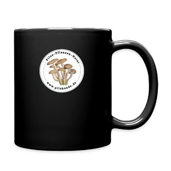 Pilzschule Schwäbischer Wald - Logo - Tasse einfarbig - Schwarz - Rechts