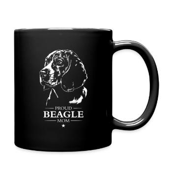 Beagle Mom Hunde Hund Wilsigns - Tasse einfarbig - Schwarz - Rechts