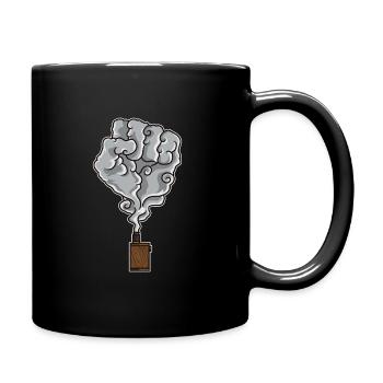 Vaping Fist Illustration | Cloud Chaser Unite Vape - Tasse einfarbig - Schwarz - Rechts