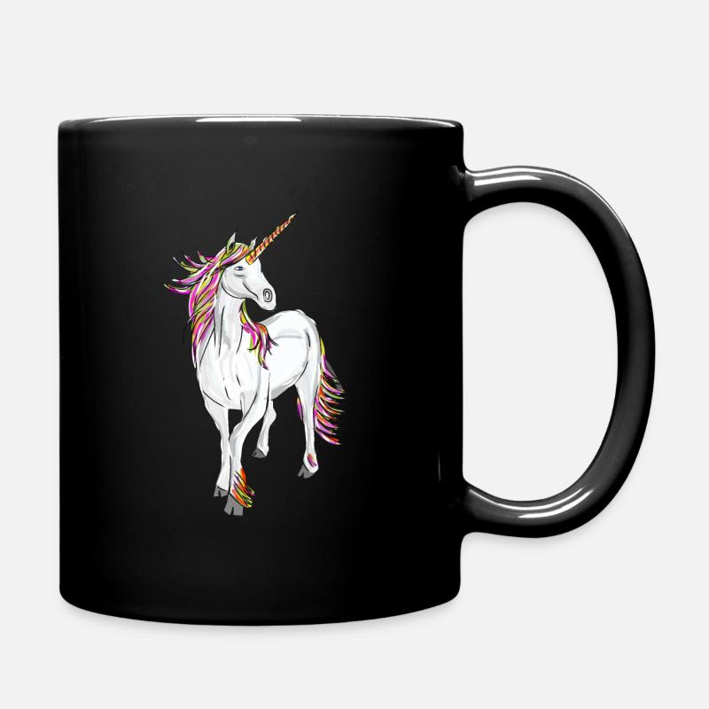 Pégase, cheval, cheval volant, cheval avec des ailes - Mug uni - noir