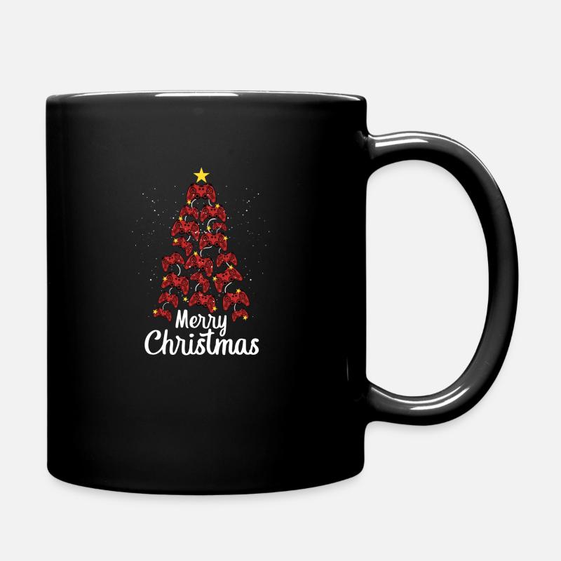 Gamer Frohe Weihnachten - Tasse einfarbig - Schwarz