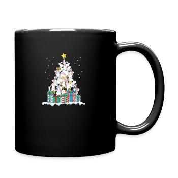 Bunny Rabbit Christmas Carnic Gift - Full Colour Mug - black - Right