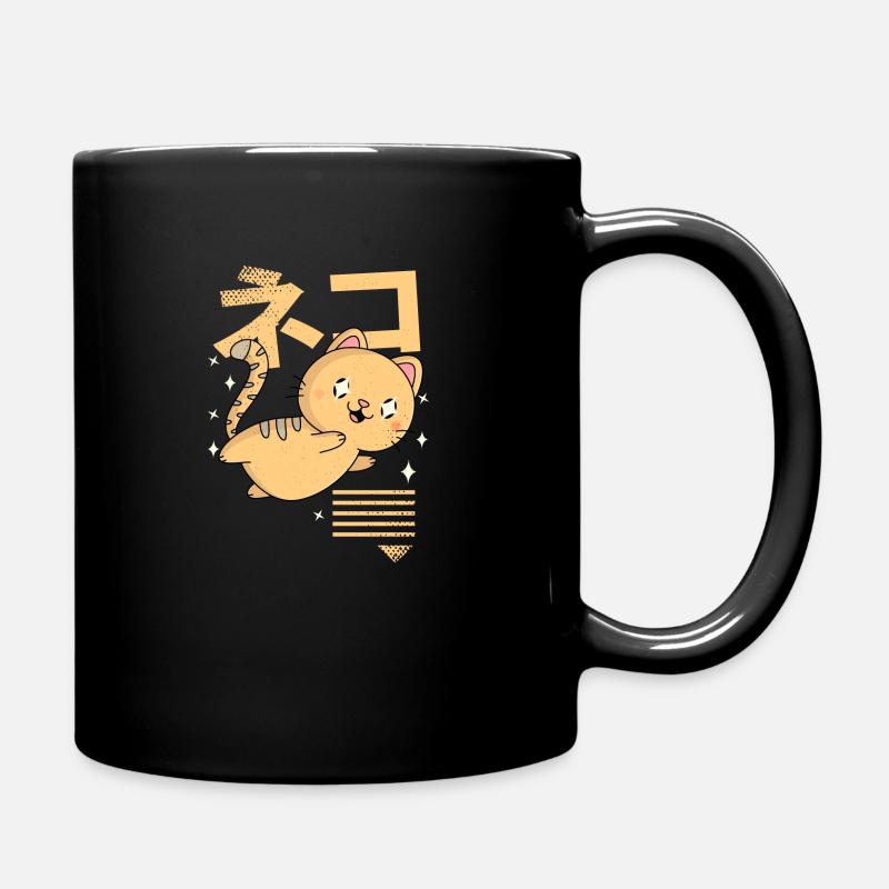 Kawaii Cat - Full Colour Mug - black