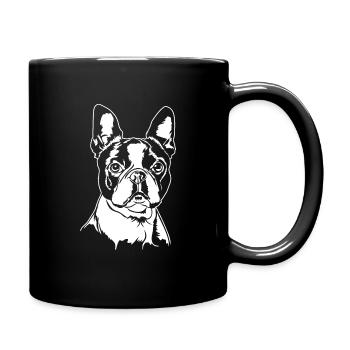 BOSTON TERRIER Portrait Chiens Wilsigns - Mug uni - noir - Droite