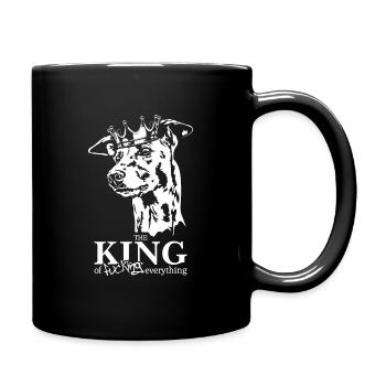 Greyhound King of everything Hundespruch Wilsigns - Tasse einfarbig - Schwarz - Rechts