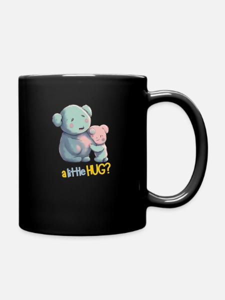 A LITTLE HUG? - Full Colour Mug - black