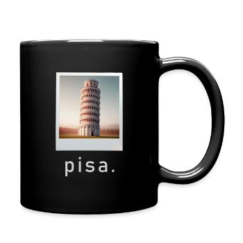 Leaning Tower of Pisa Retro Photo - Full Colour Mug - black - Right