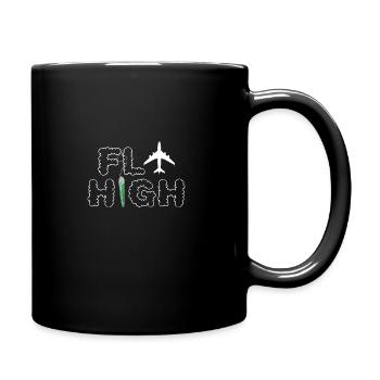 Fly high - Tasse einfarbig - Schwarz - Rechts