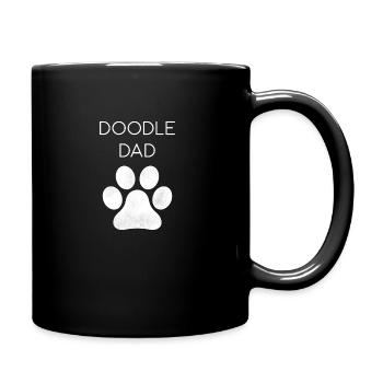 T-shirt d'amant de chien de papa de griffonnage - Mug uni - noir - Droite