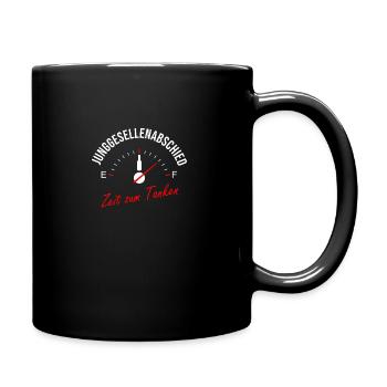Junggesellenabschied - Zeit zum Tanken - Tasse einfarbig - Schwarz - Rechts