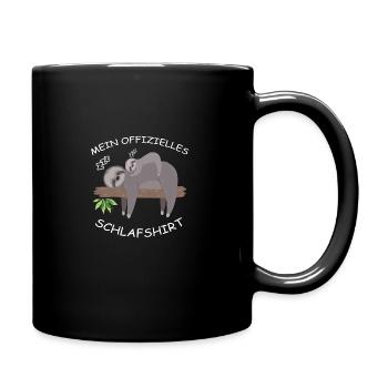 Mein Offizielles Schlafshirt - Tasse einfarbig - Schwarz - Rechts