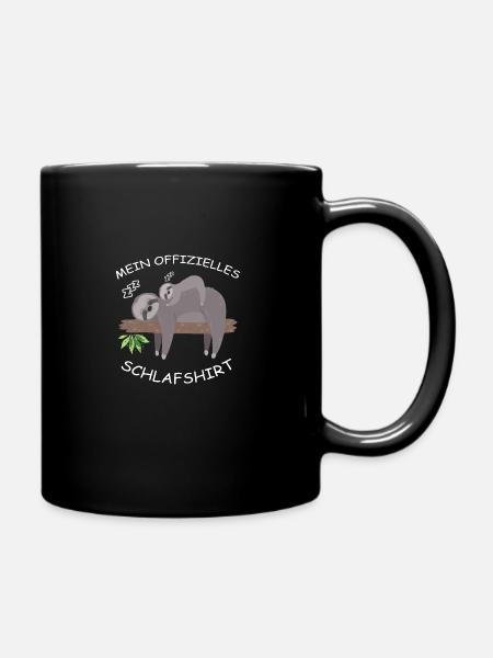 Mein Offizielles Schlafshirt - Tasse einfarbig - Schwarz