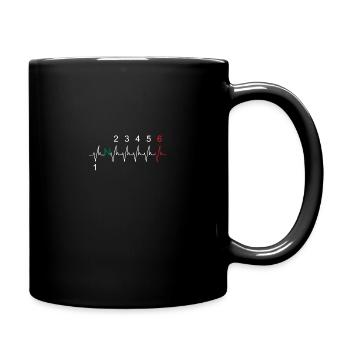 Motorrad Schaltung Getriebe Biker - Tasse einfarbig - Schwarz - Rechts