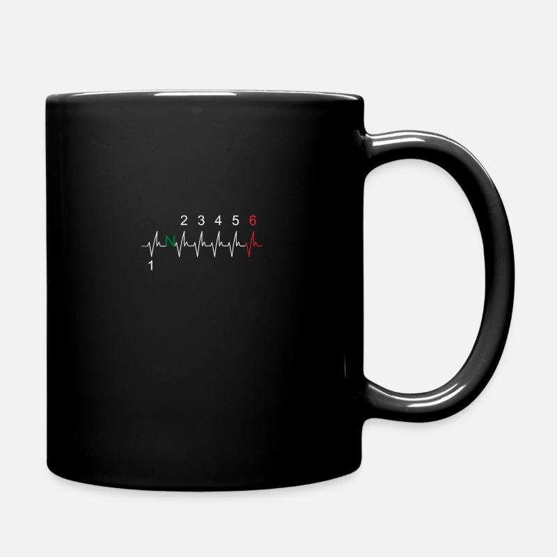 Motorrad Schaltung Getriebe Biker - Tasse einfarbig - Schwarz