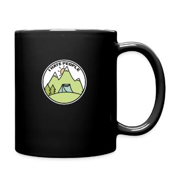 Misanthrop Menschenhasser Menschenphobie Auszeit - Tasse einfarbig - Schwarz - Rechts