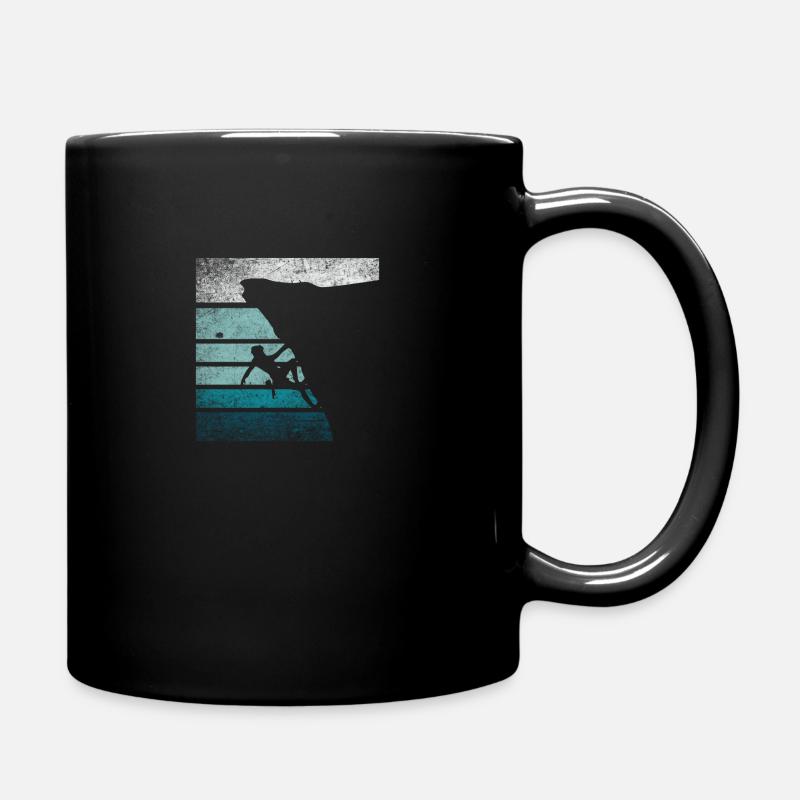 Escalade silhouette rétro - Mug uni - noir