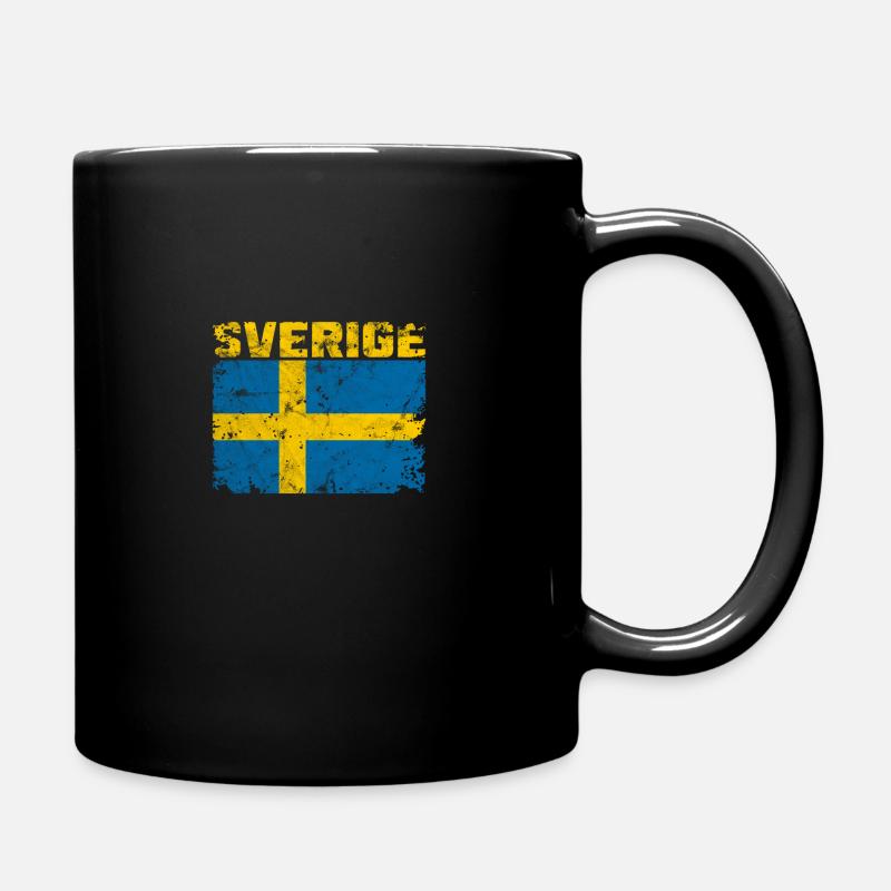 Schweden Sverige Skandinavien - Tasse einfarbig - Schwarz