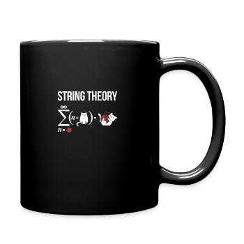 string theory, astrophysics schrödinger cat Phys - Tasse einfarbig - Schwarz - Rechts