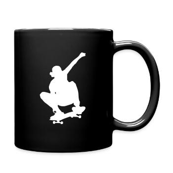 Skater Silhouette Skateboarder Sk8ter Skaten - Tasse einfarbig - Schwarz - Rechts