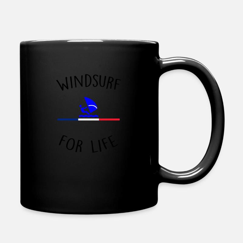 Windsurfen - Tasse einfarbig - Schwarz