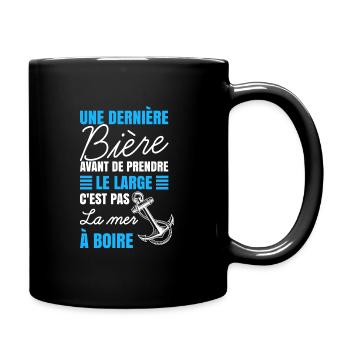Humour Marin Bière Mer - Mug uni - noir - Droite