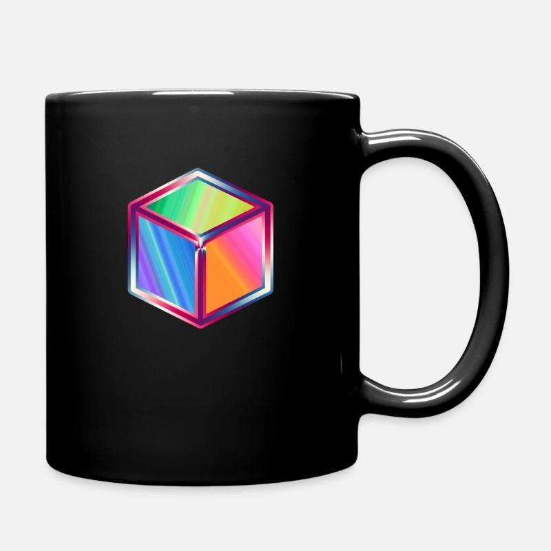 Cube Colorful - Full Colour Mug - black